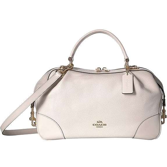coach 60621 荔枝牛皮醫師包｜米白｜附背帶-0