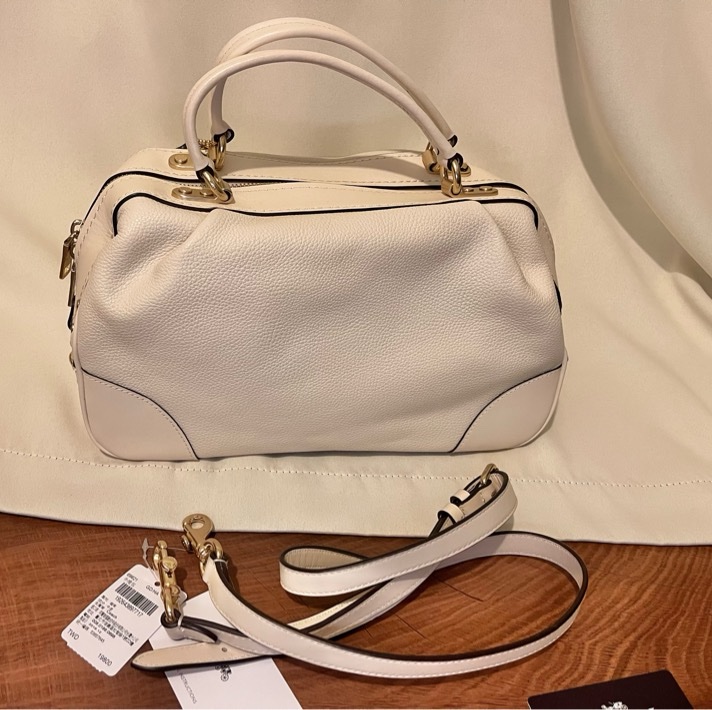 coach 60621 荔枝牛皮醫師包｜米白｜附背帶-3