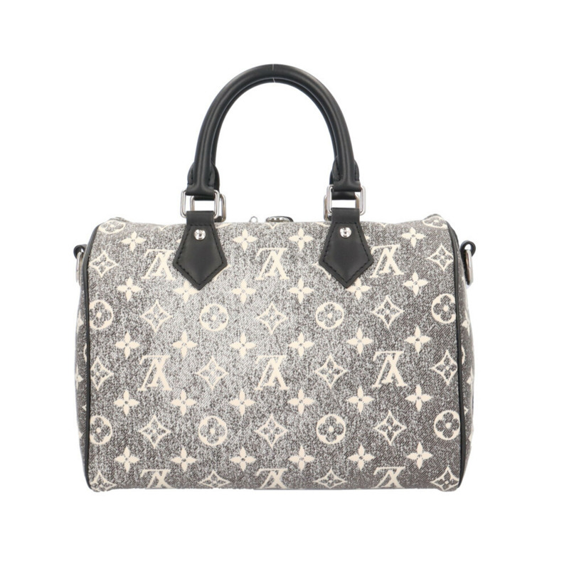 路易威登 Speedy 25 Bandoulière Monogram Jacquard Denim 單肩包，M21464 灰色，女士，LOUIS VUITTON 兩用-2