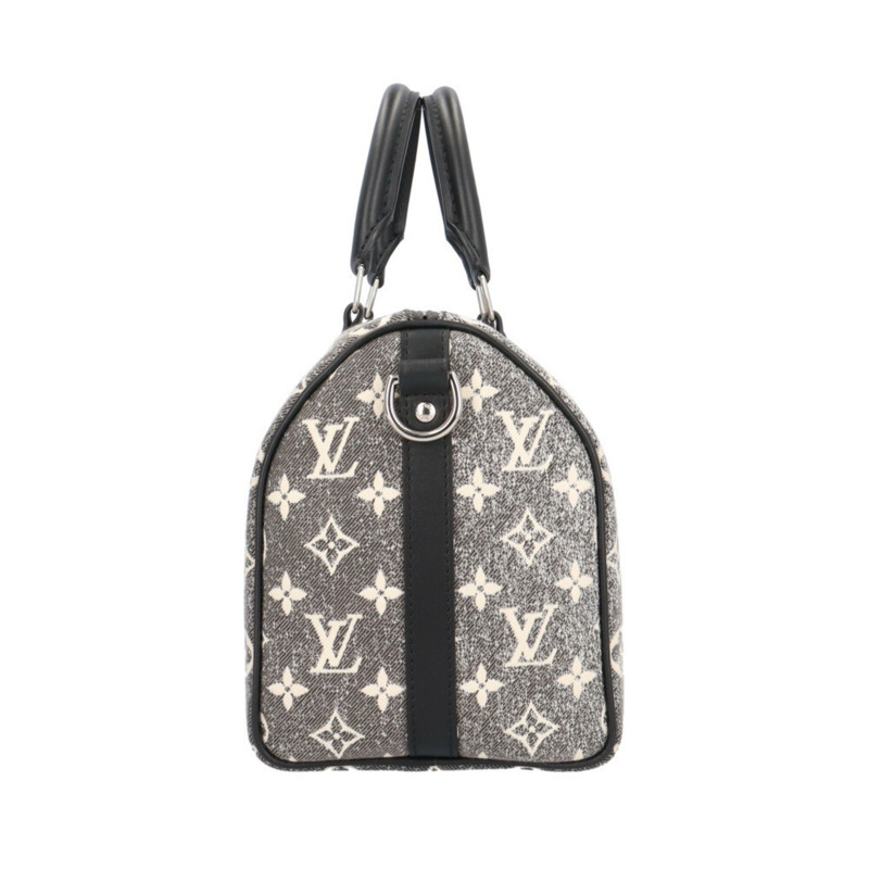 路易威登 Speedy 25 Bandoulière Monogram Jacquard Denim 單肩包，M21464 灰色，女士，LOUIS VUITTON 兩用-3