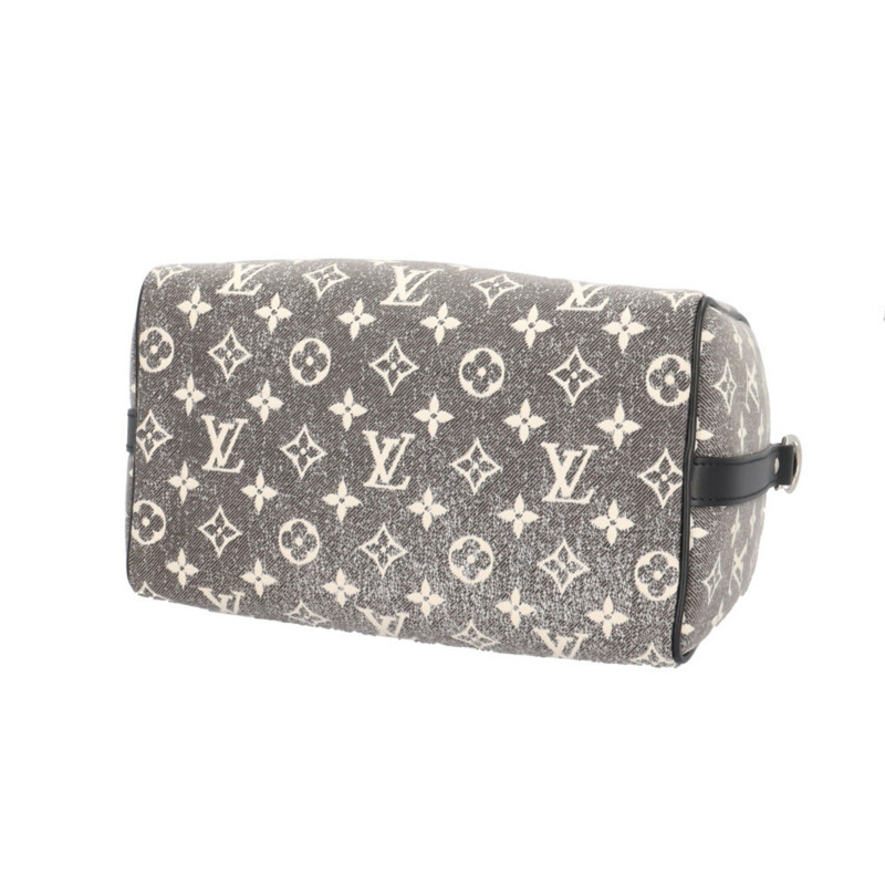 路易威登 Speedy 25 Bandoulière Monogram Jacquard Denim 單肩包，M21464 灰色，女士，LOUIS VUITTON 兩用-4