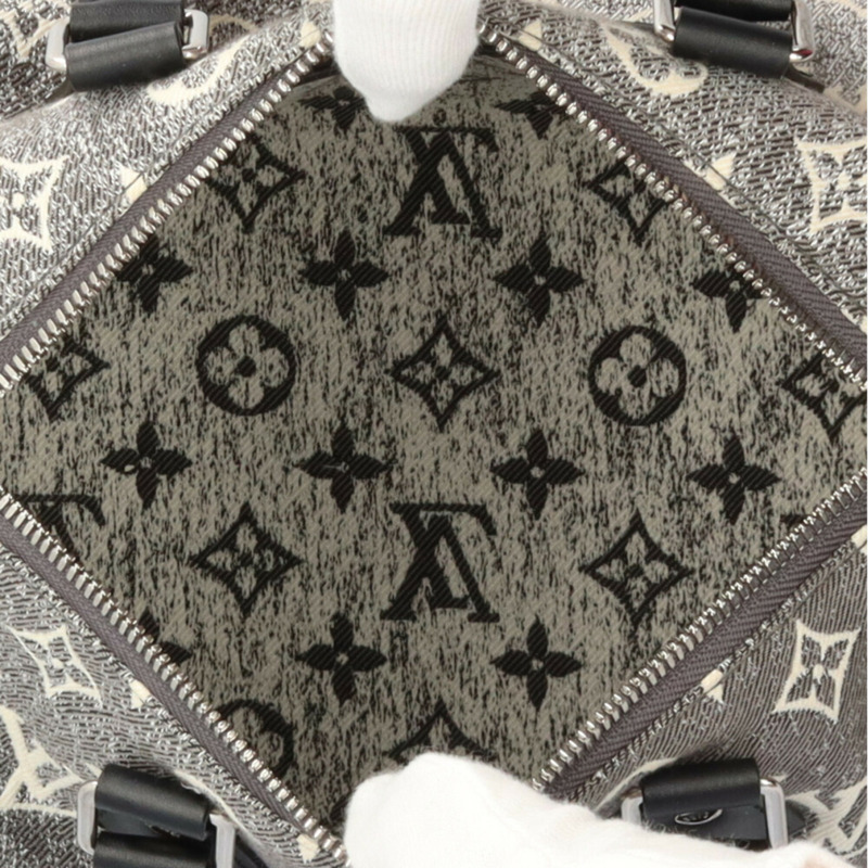 路易威登 Speedy 25 Bandoulière Monogram Jacquard Denim 單肩包，M21464 灰色，女士，LOUIS VUITTON 兩用-5