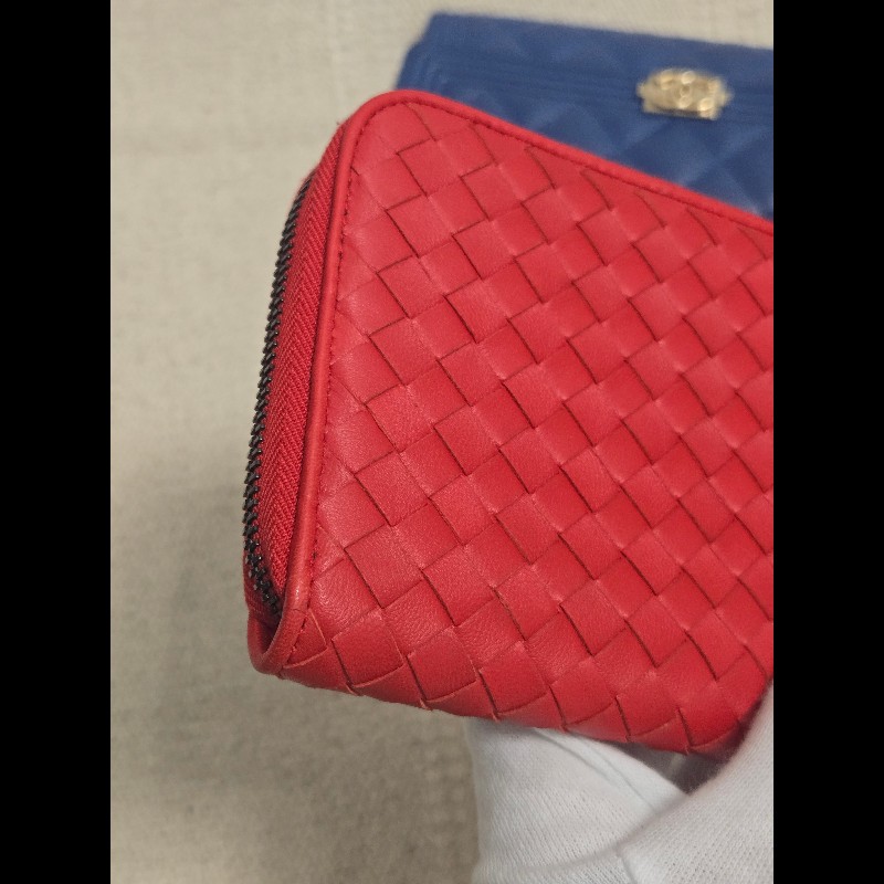 BOTTEGA VENETA 寶緹嘉 BV 經典小羊皮編織拉鍊長夾-1