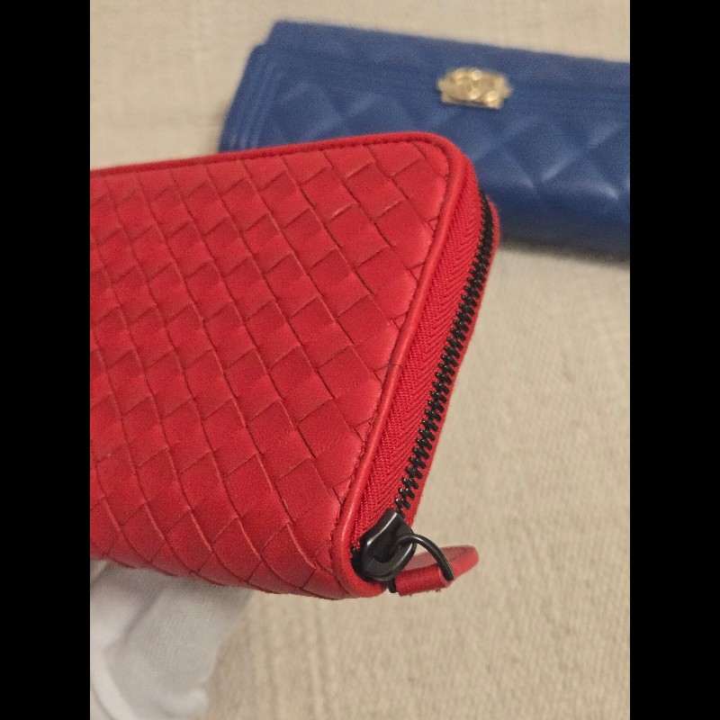 BOTTEGA VENETA 寶緹嘉 BV 經典小羊皮編織拉鍊長夾-2