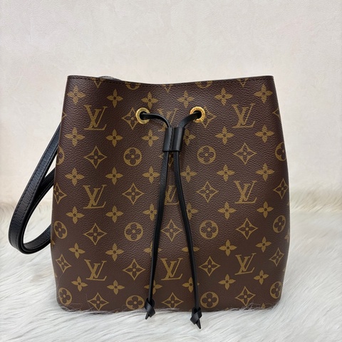 LV M44020 Neo noe 原花 黑 肩背包 水桶包 購物包 香檳包 束口包 斜背包