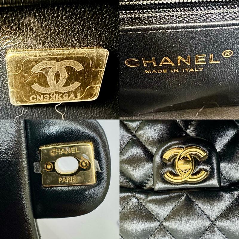 香奈兒 CHANEL 經典菱格紋亮面羊皮手提肩背兩用包 20公分 AS4023-8
