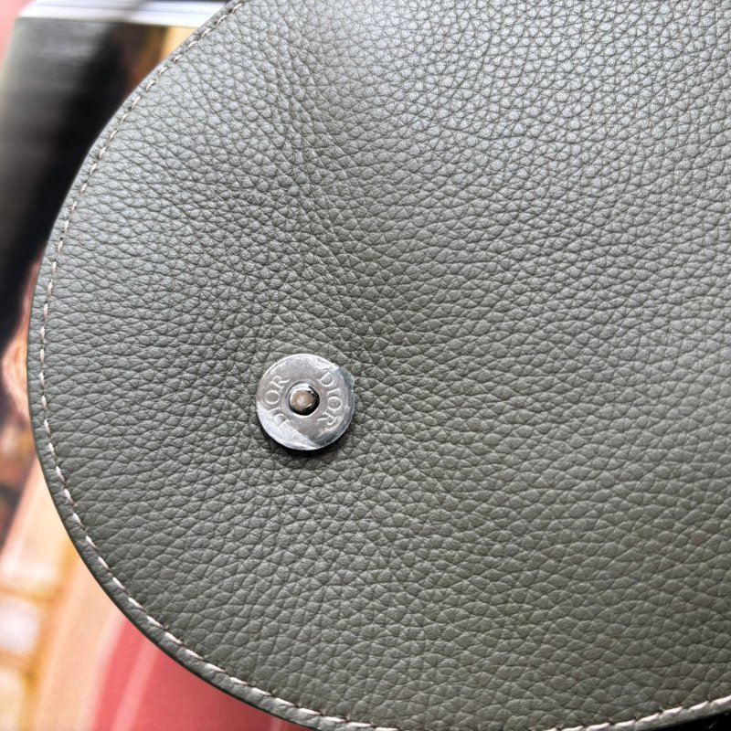 ::Christian Dior:: Saddle Pouch 墨綠色皮革馬鞍包 胸口包 側背包-23