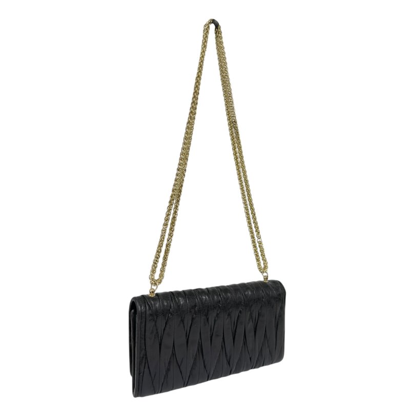 MIU MIU *自加鏈＞送無品牌扣＋無品牌鏈帶* Matelassé 皺摺 2用袋-8