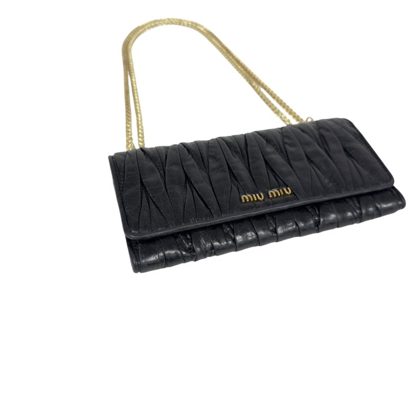 MIU MIU *自加鏈＞送無品牌扣＋無品牌鏈帶* Matelassé 皺摺 2用袋-11