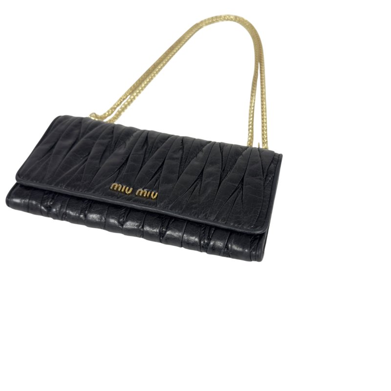 MIU MIU *自加鏈＞送無品牌扣＋無品牌鏈帶* Matelassé 皺摺 2用袋-12