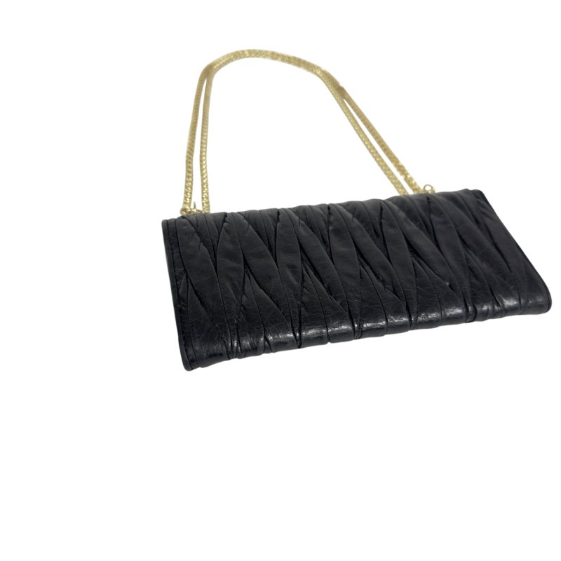 MIU MIU *自加鏈＞送無品牌扣＋無品牌鏈帶* Matelassé 皺摺 2用袋-13