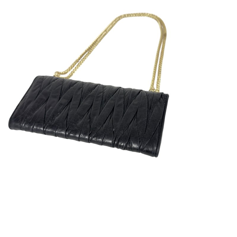 MIU MIU *自加鏈＞送無品牌扣＋無品牌鏈帶* Matelassé 皺摺 2用袋-14