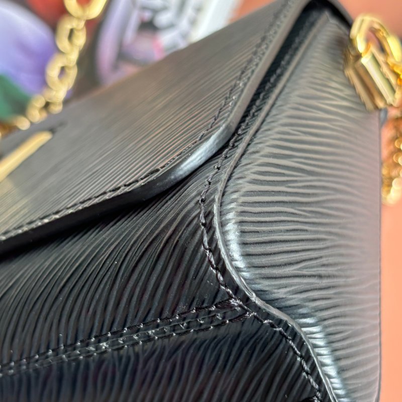::LOUIS VUITTON:: LV Twist 黑色EPI皮革金旋轉釦手提兩用包-8