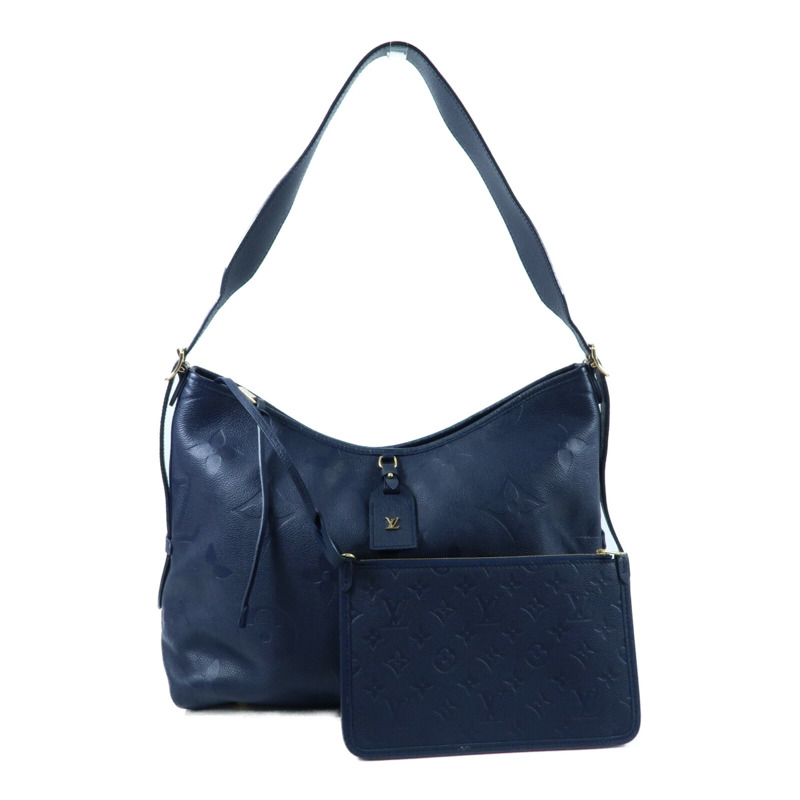 LOUIS VUITTON Monogram Empreinte CarryAll MM金扣肩背袋-14