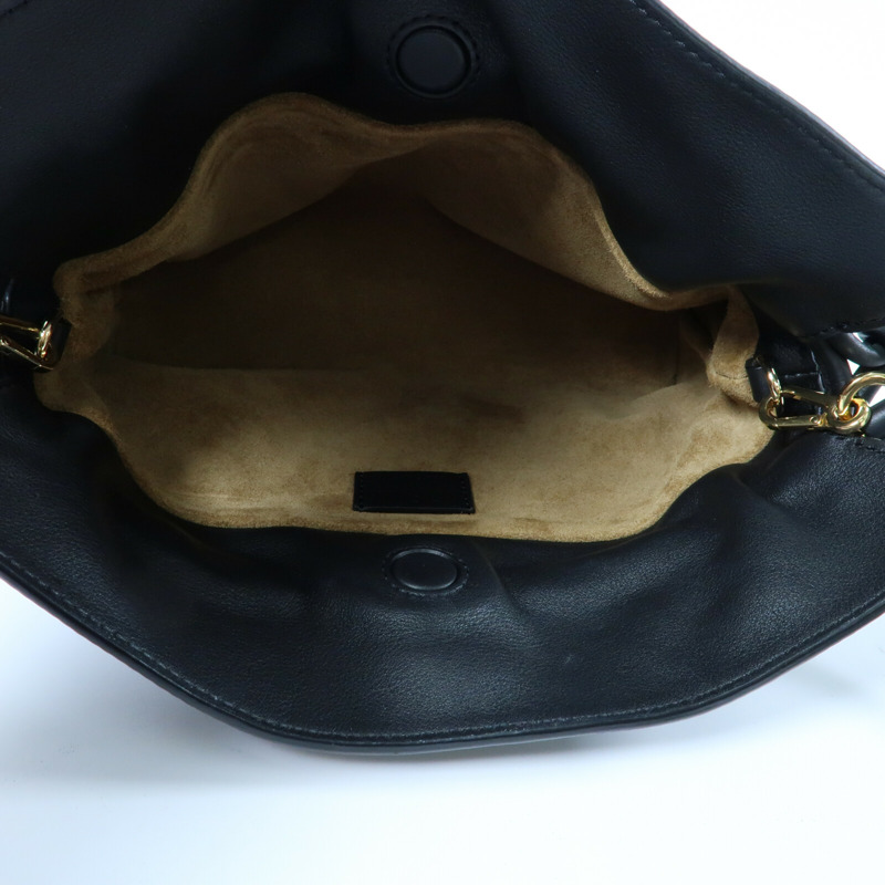 LOEWE 牛皮皮革Mini Flamenco Clutch金扣肩背袋-11