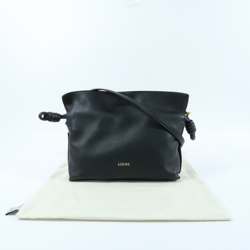 LOEWE 牛皮皮革Mini Flamenco Clutch金扣肩背袋-13