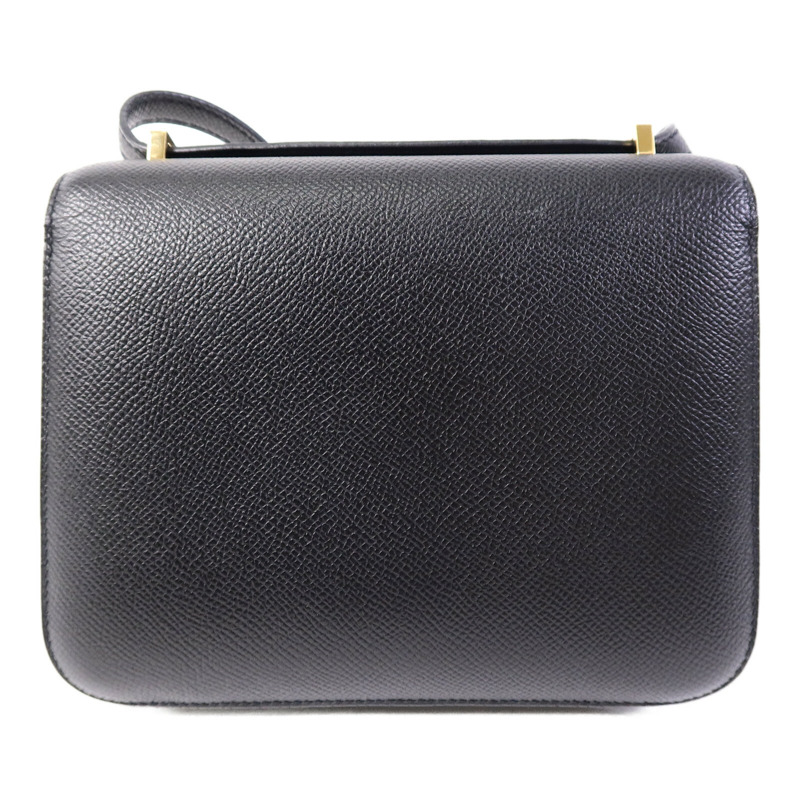HERMES Epsom皮革Mini Constance肩背袋Noir-1