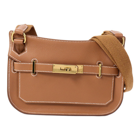 HERMES Evercolor皮革Mini Jypsiere肩背袋Gold