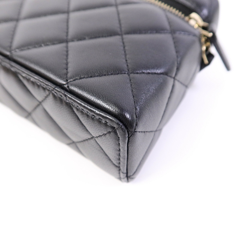 CHANEL 羊皮皮革Chain Shoulder手挽肩背兩用袋-10