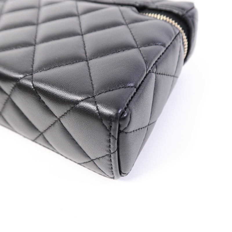 CHANEL 羊皮皮革Chain Shoulder手挽肩背兩用袋-12