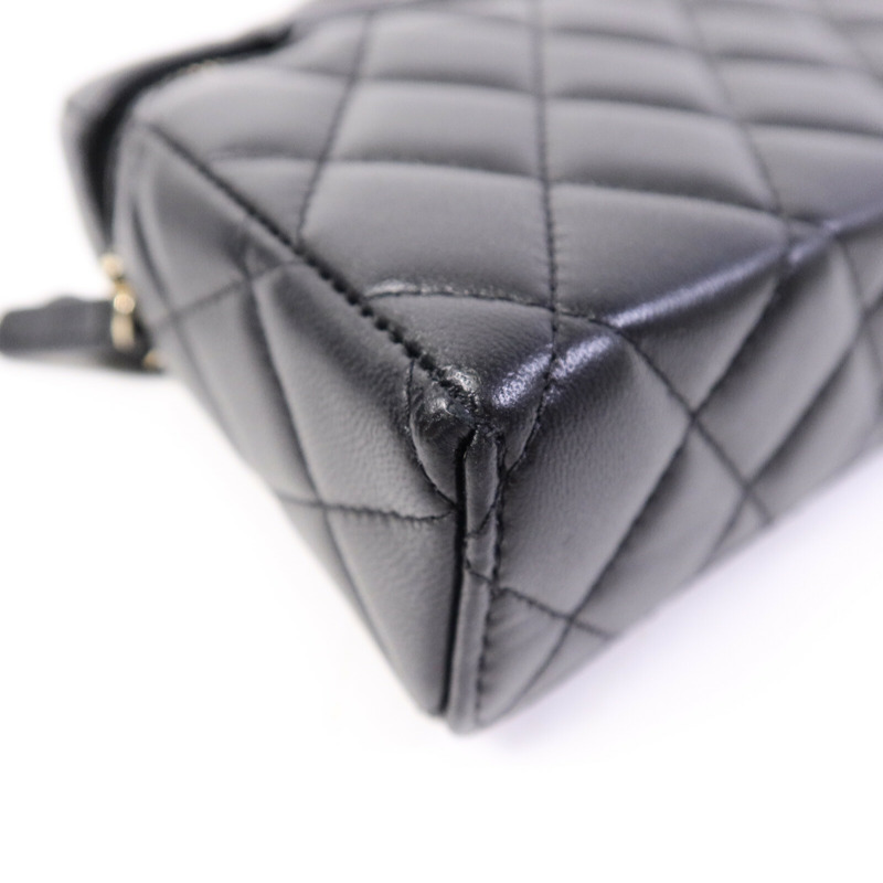 CHANEL 羊皮皮革Chain Shoulder手挽肩背兩用袋-13