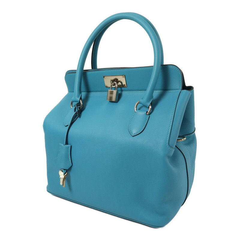 HERMES Swift皮革Toolbox 26手挽肩背兩用袋Turquoise-2