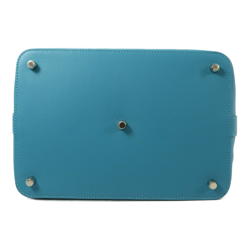 HERMES Swift皮革Toolbox 26手挽肩背兩用袋Turquoise-3