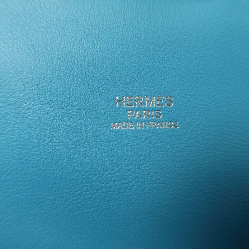 HERMES Swift皮革Toolbox 26手挽肩背兩用袋Turquoise-5