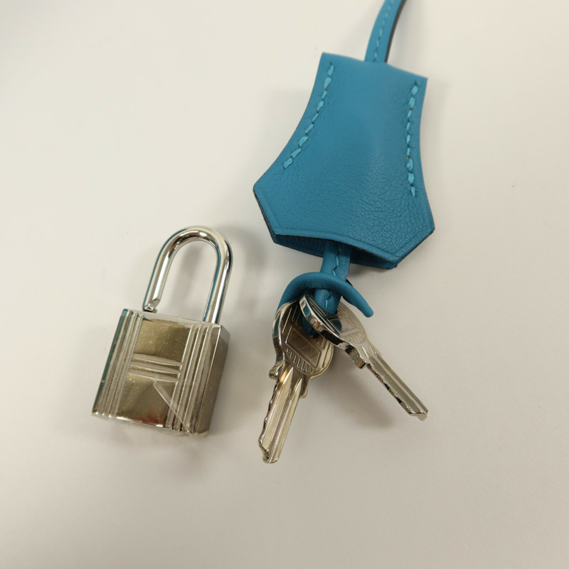 HERMES Swift皮革Toolbox 26手挽肩背兩用袋Turquoise-9