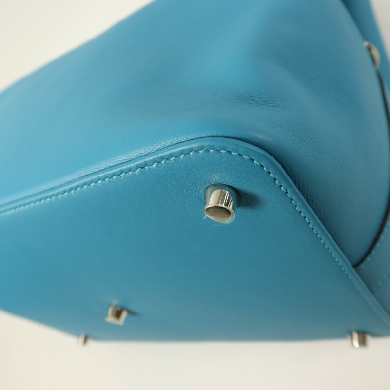 HERMES Swift皮革Toolbox 26手挽肩背兩用袋Turquoise-13