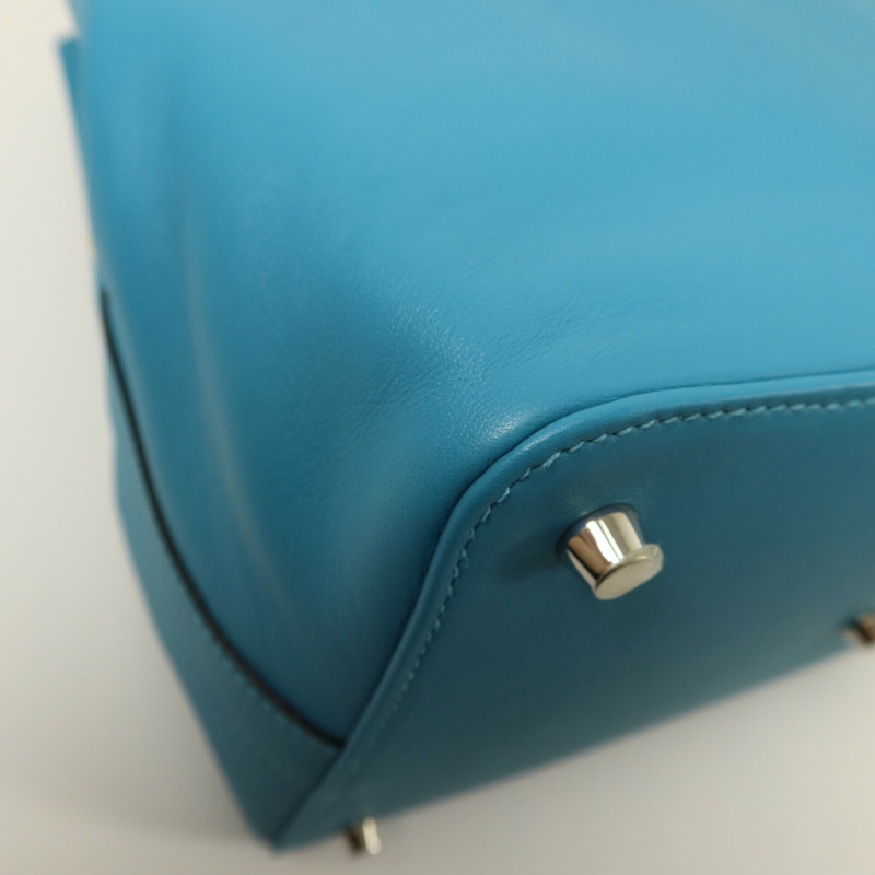 HERMES Swift皮革Toolbox 26手挽肩背兩用袋Turquoise-14
