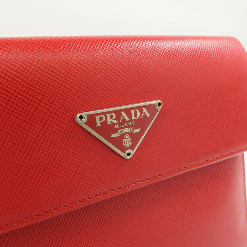 PRADA 牛皮皮革Fold Wallet錢包-6