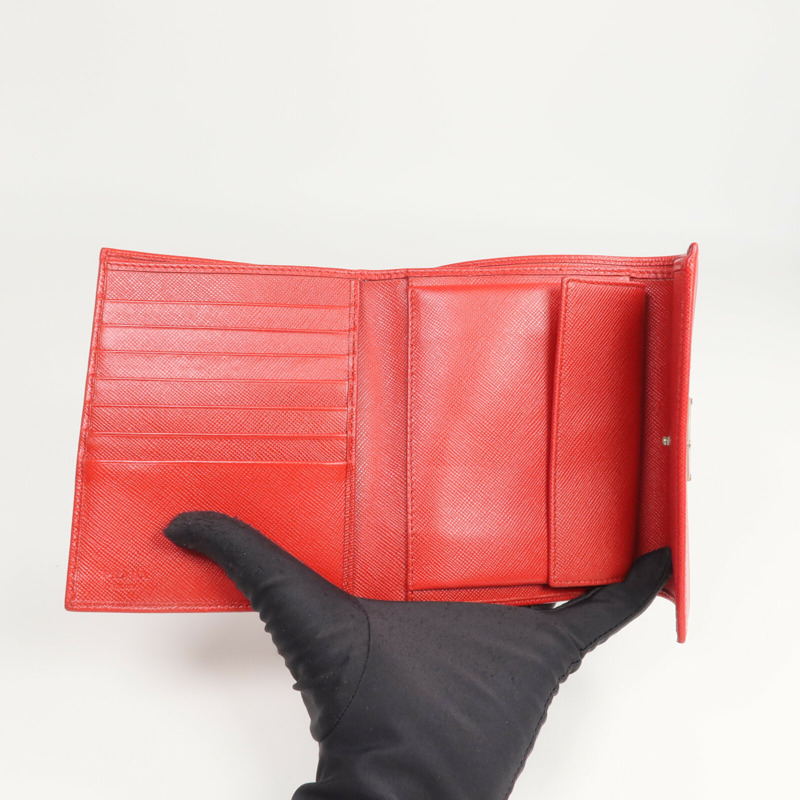 PRADA 牛皮皮革Fold Wallet錢包-7