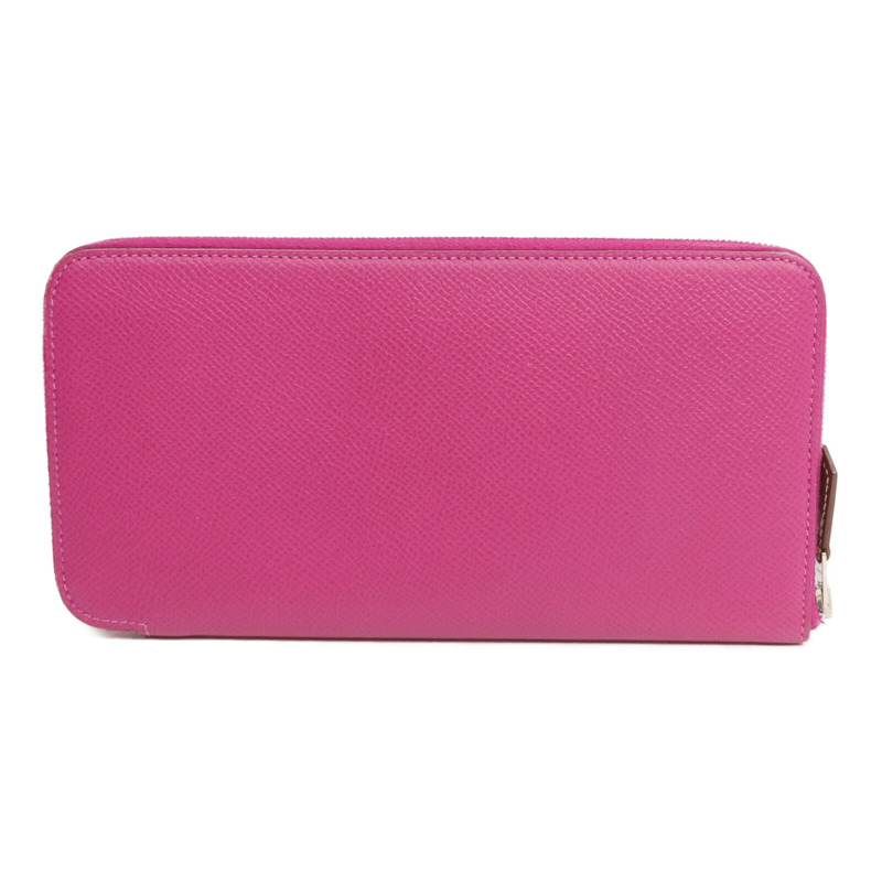 HERMES Epsom皮革Silk In Long Wallet長錢包Rose Pourpre-1