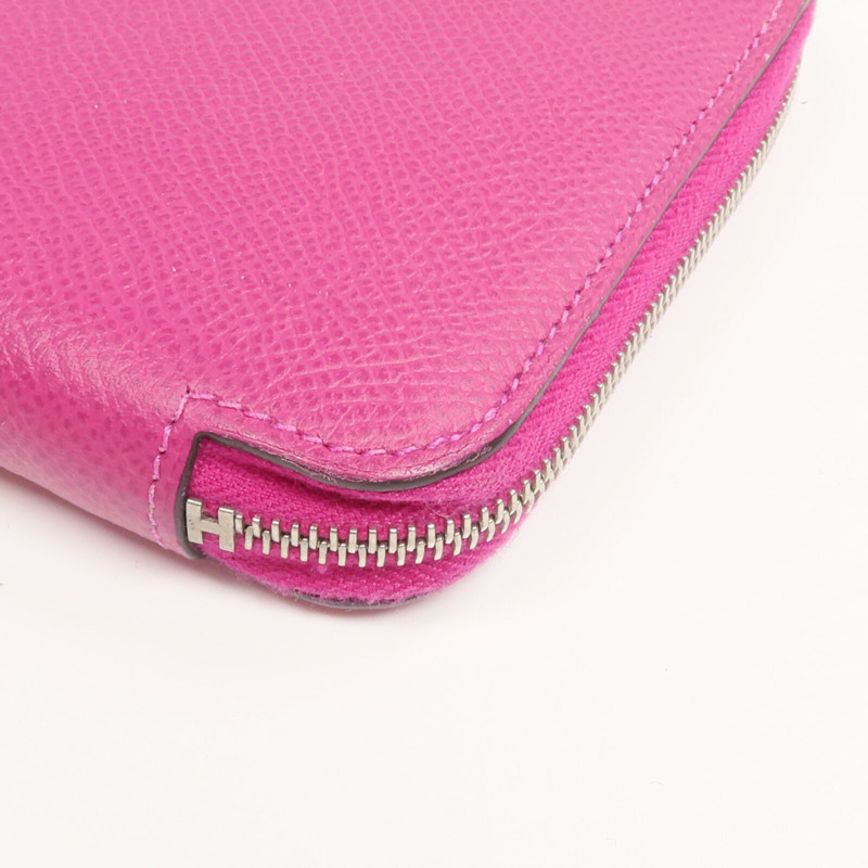 HERMES Epsom皮革Silk In Long Wallet長錢包Rose Pourpre-6