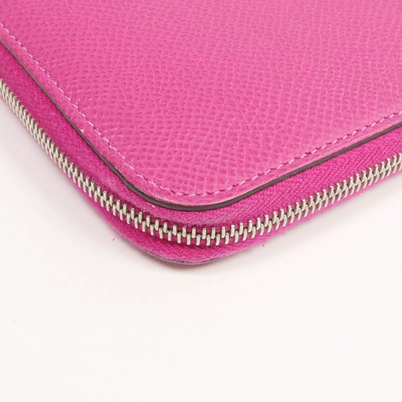 HERMES Epsom皮革Silk In Long Wallet長錢包Rose Pourpre-8