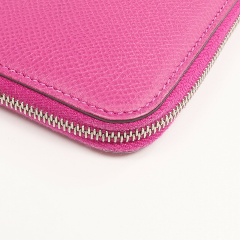 HERMES Epsom皮革Silk In Long Wallet長錢包Rose Pourpre-9