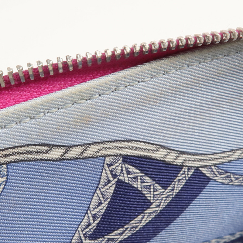 HERMES Epsom皮革Silk In Long Wallet長錢包Rose Pourpre-12