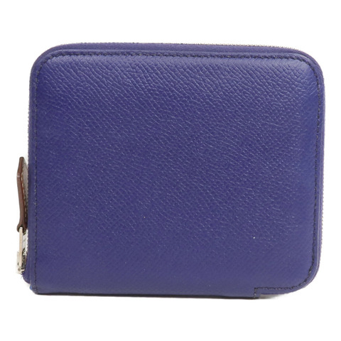 HERMES Epsom皮革Silk In Compact Wallet錢包Ultraviolet