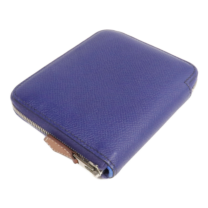 HERMES Epsom皮革Silk In Compact Wallet錢包Ultraviolet-3