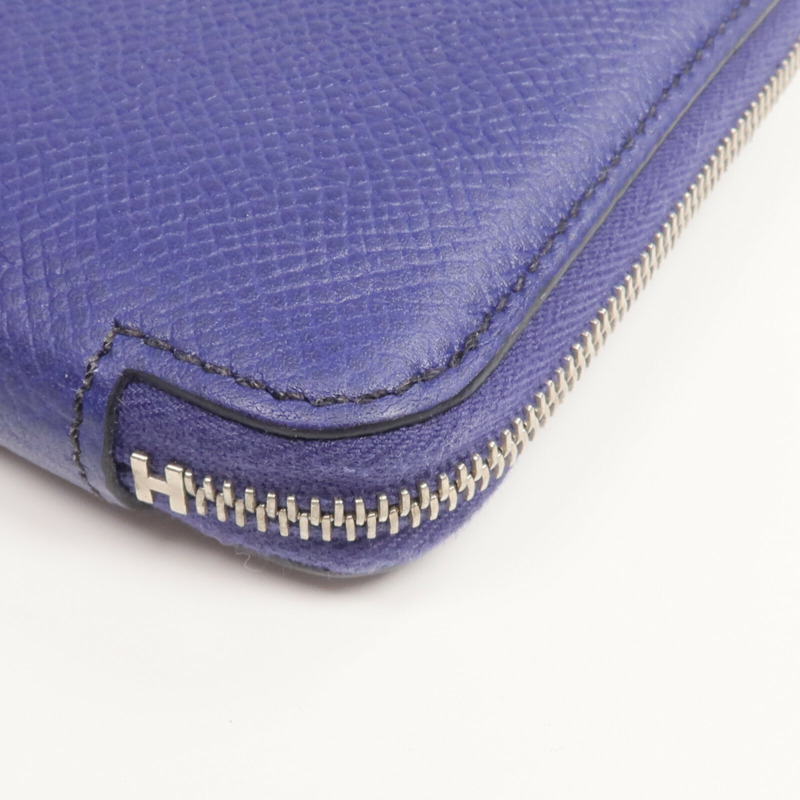 HERMES Epsom皮革Silk In Compact Wallet錢包Ultraviolet-6