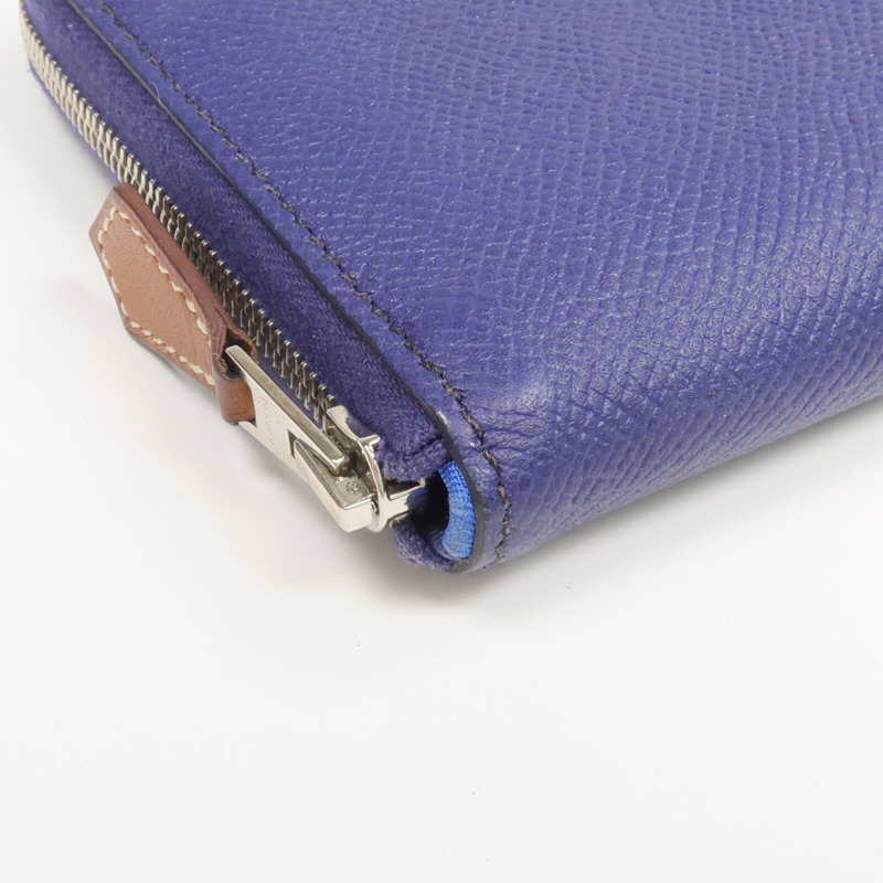 HERMES Epsom皮革Silk In Compact Wallet錢包Ultraviolet-7