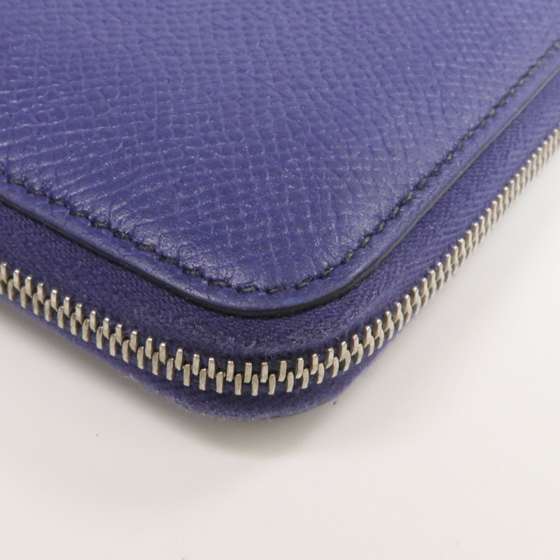 HERMES Epsom皮革Silk In Compact Wallet錢包Ultraviolet-9