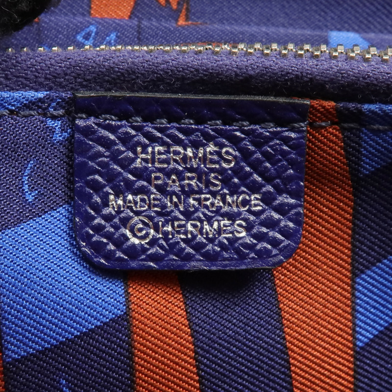 HERMES Epsom皮革Silk In Compact Wallet錢包Ultraviolet-13
