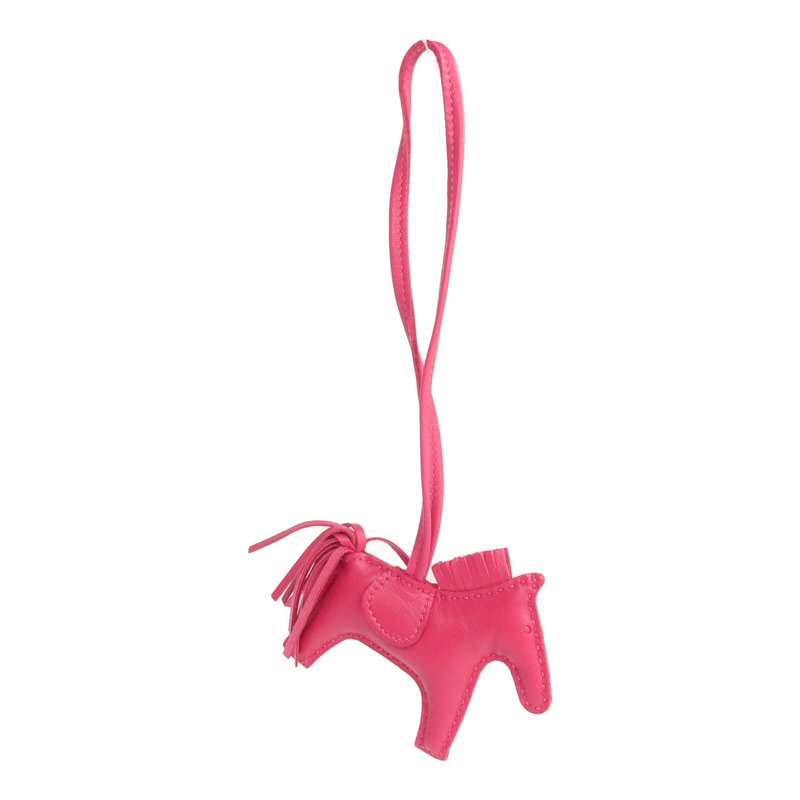 HERMES Milo/Swift皮革Rodeo PM掛飾Rose Mexico-6