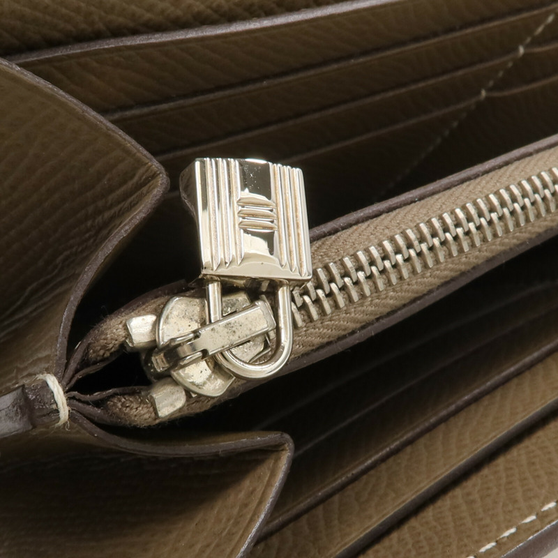 HERMES Epsom皮革Kelly Long Wallet長錢包Etoupe-13
