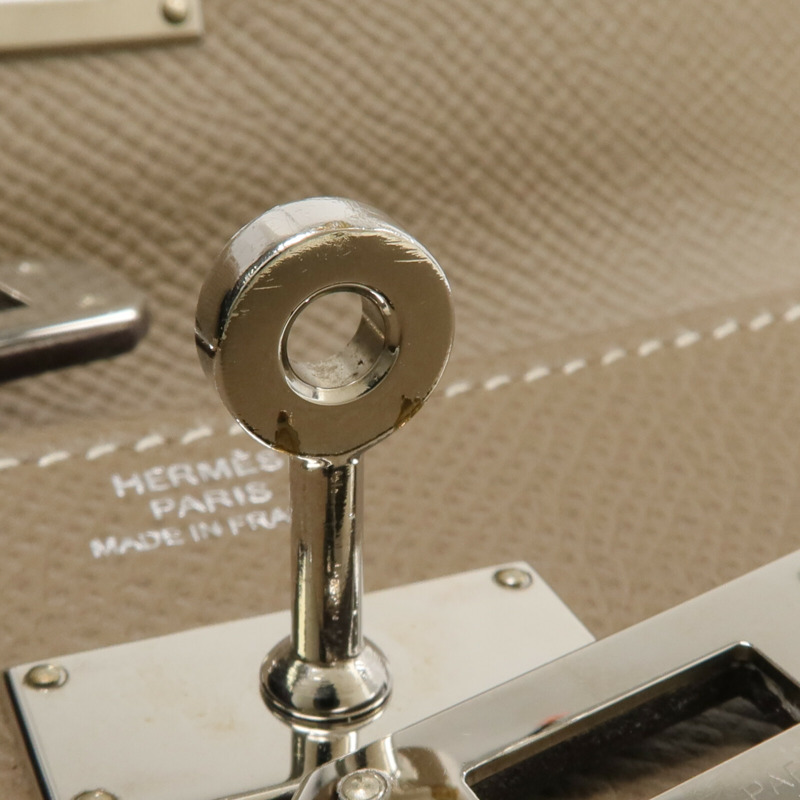 HERMES Epsom皮革Kelly Long Wallet長錢包Etoupe-16