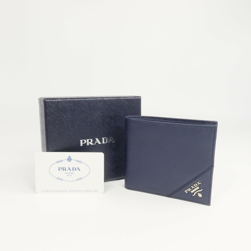 PRADA 牛皮皮革Fold Wallet錢包-10