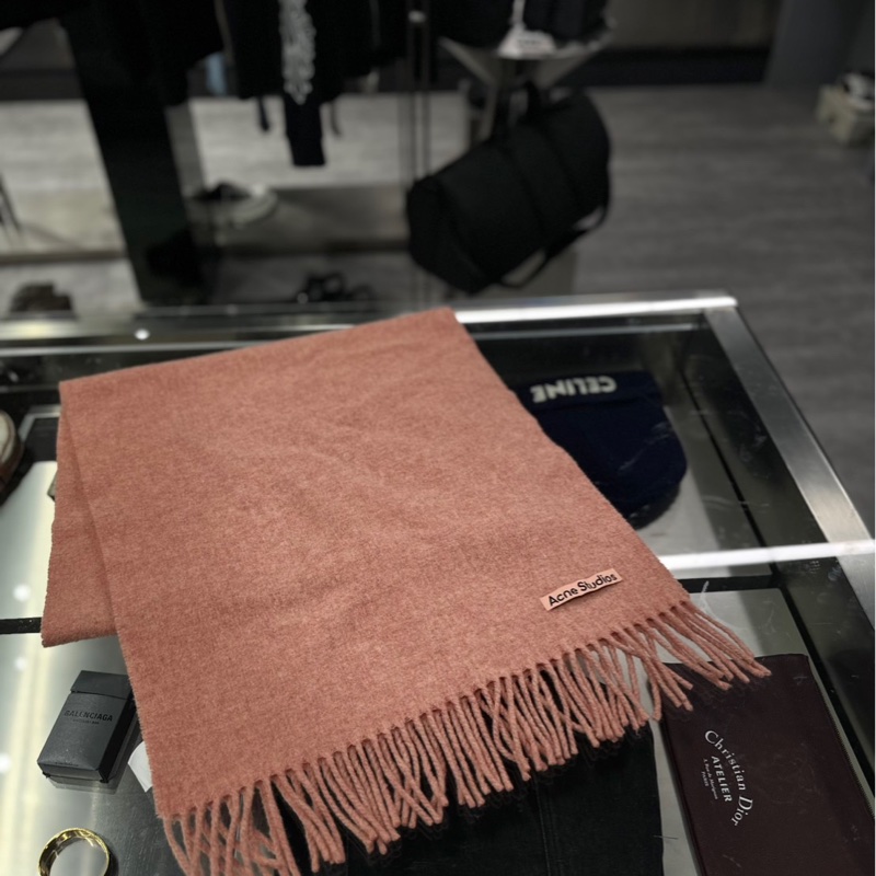 近全新🌟Acne Studios 粉色流蘇圍巾 ｜Classic Trend CT精品｜台北東區實體-1