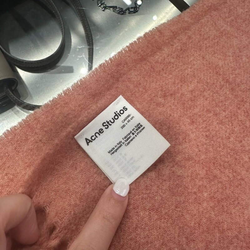 近全新🌟Acne Studios 粉色流蘇圍巾 ｜Classic Trend CT精品｜台北東區實體-7